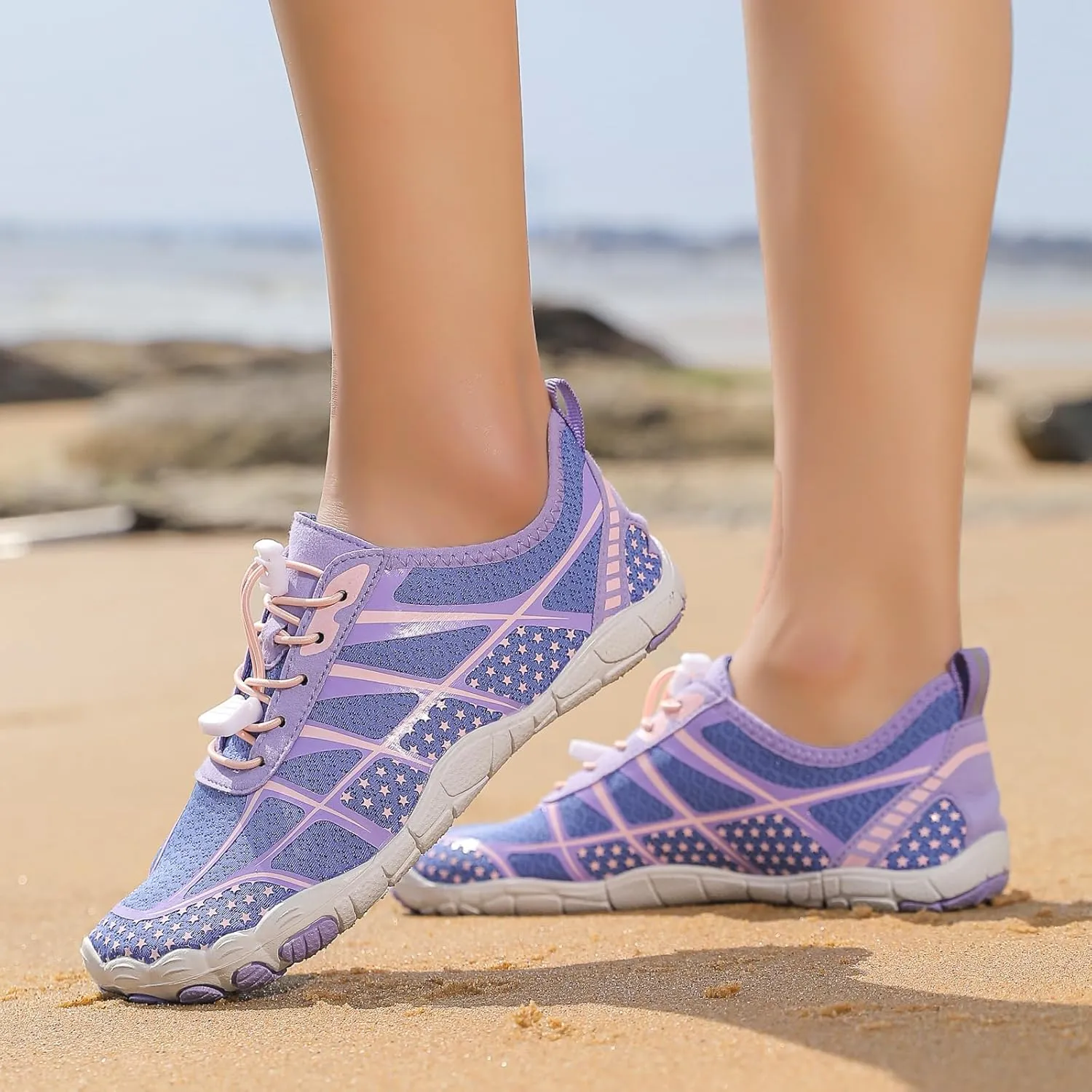 2025 New Hike Barefoot Shoes for Women Men,Outdoor Quick-Dry Swimming Trail Water Shoes,Non-Slip Water-Resistant Athletic Hiking Footwear,Wide Toe Box Comfortable Adjustable Grounded Footwear