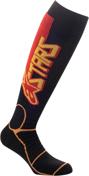 ALPINESTARS MX Pro Socks - Black/Yellow/Orange - Large 4701520-1540-L