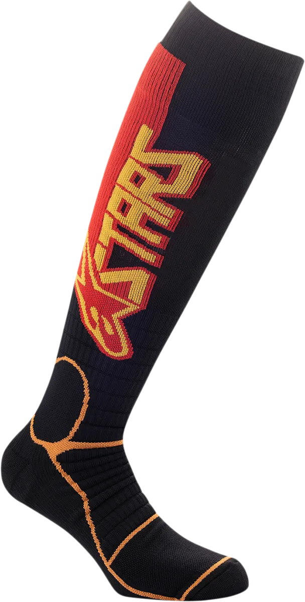 ALPINESTARS MX Pro Socks - Black/Yellow/Orange - Large 4701520-1540-L