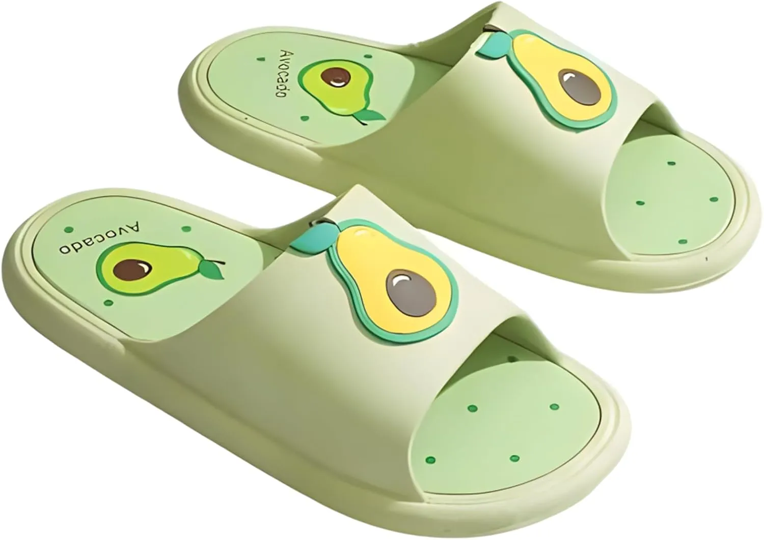 Avocado Strawberry Women's Cute Slippers Sandals Funny Beach Travel Shower Shoes House Slides
