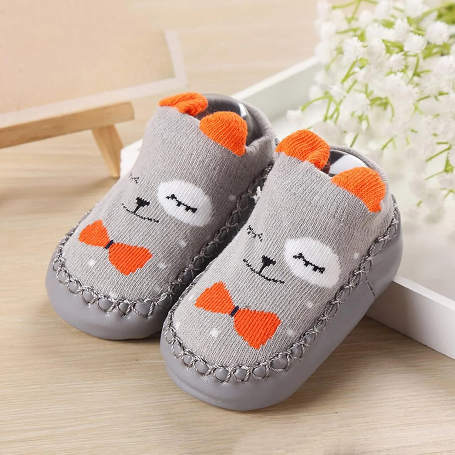 Baby Girl Shoes Newborn Baby Boys Girls Cartoon Ears Floor Socks Non Slip Baby Step Shoes Socks Cute