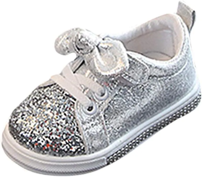 Baby Shoes Run Shoes Boys Bowknot Children Sport Crystal Baby Girls Sequins Bling Baby Shoes Cute