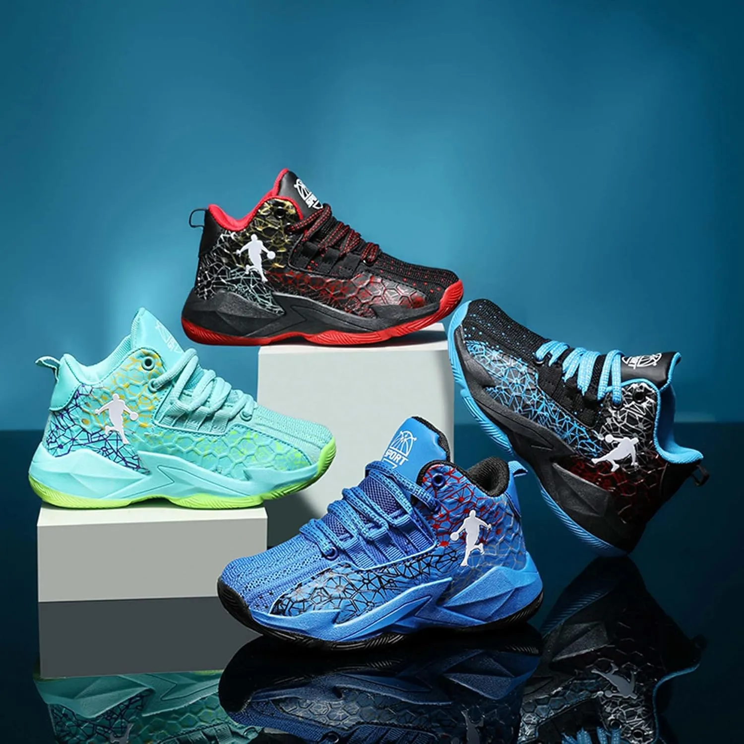 Boys and Kids Basketball Shoes Lightweight Fashion Sneakers