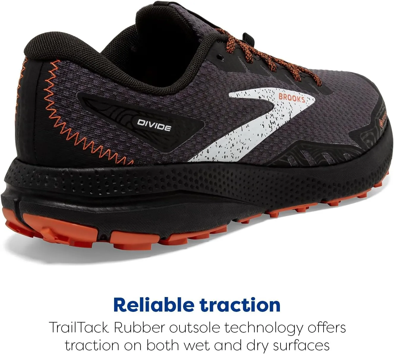 Brooks Mens Divide 4 GTX Waterproof Trail Running Shoe