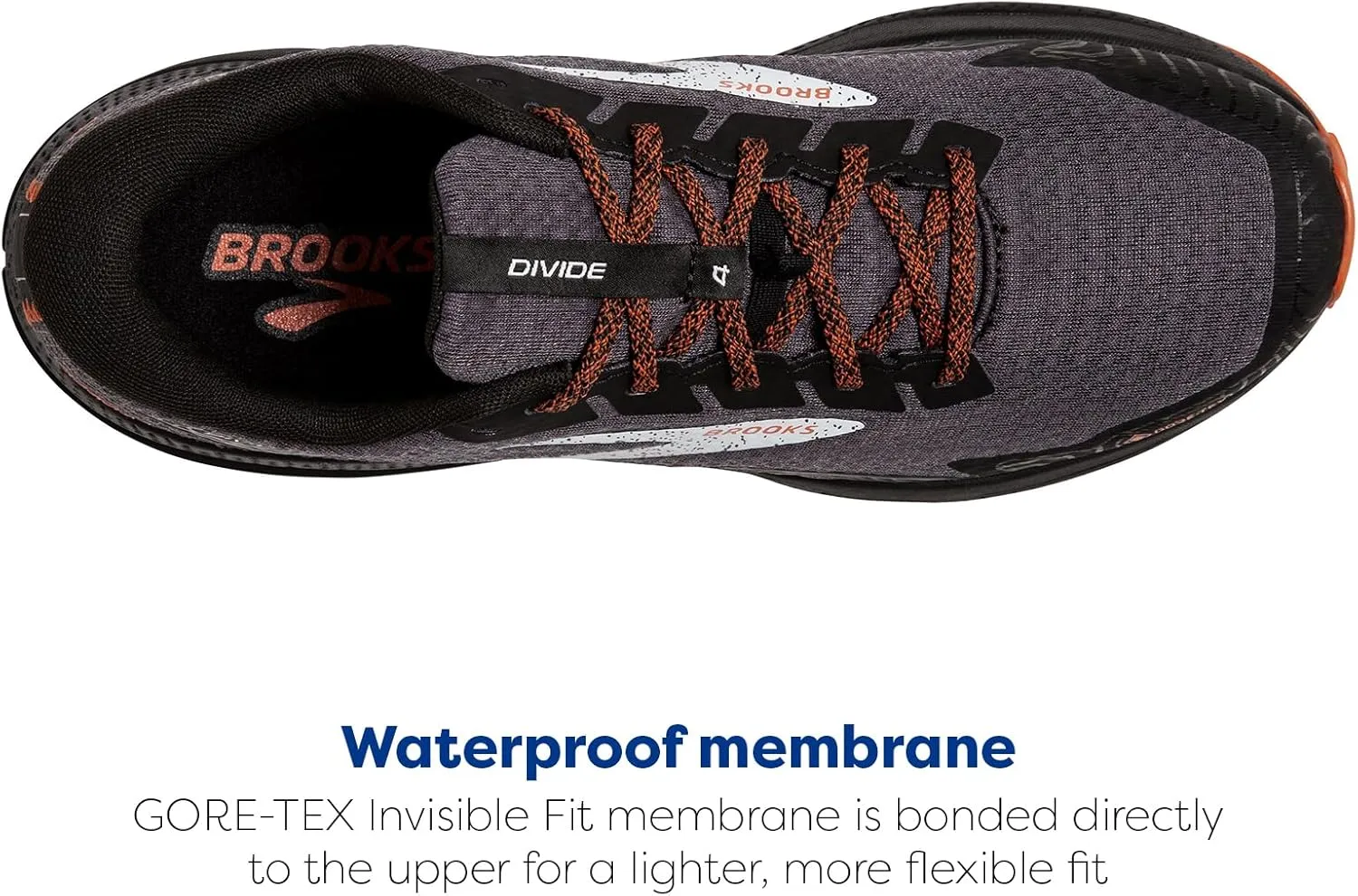 Brooks Mens Divide 4 GTX Waterproof Trail Running Shoe
