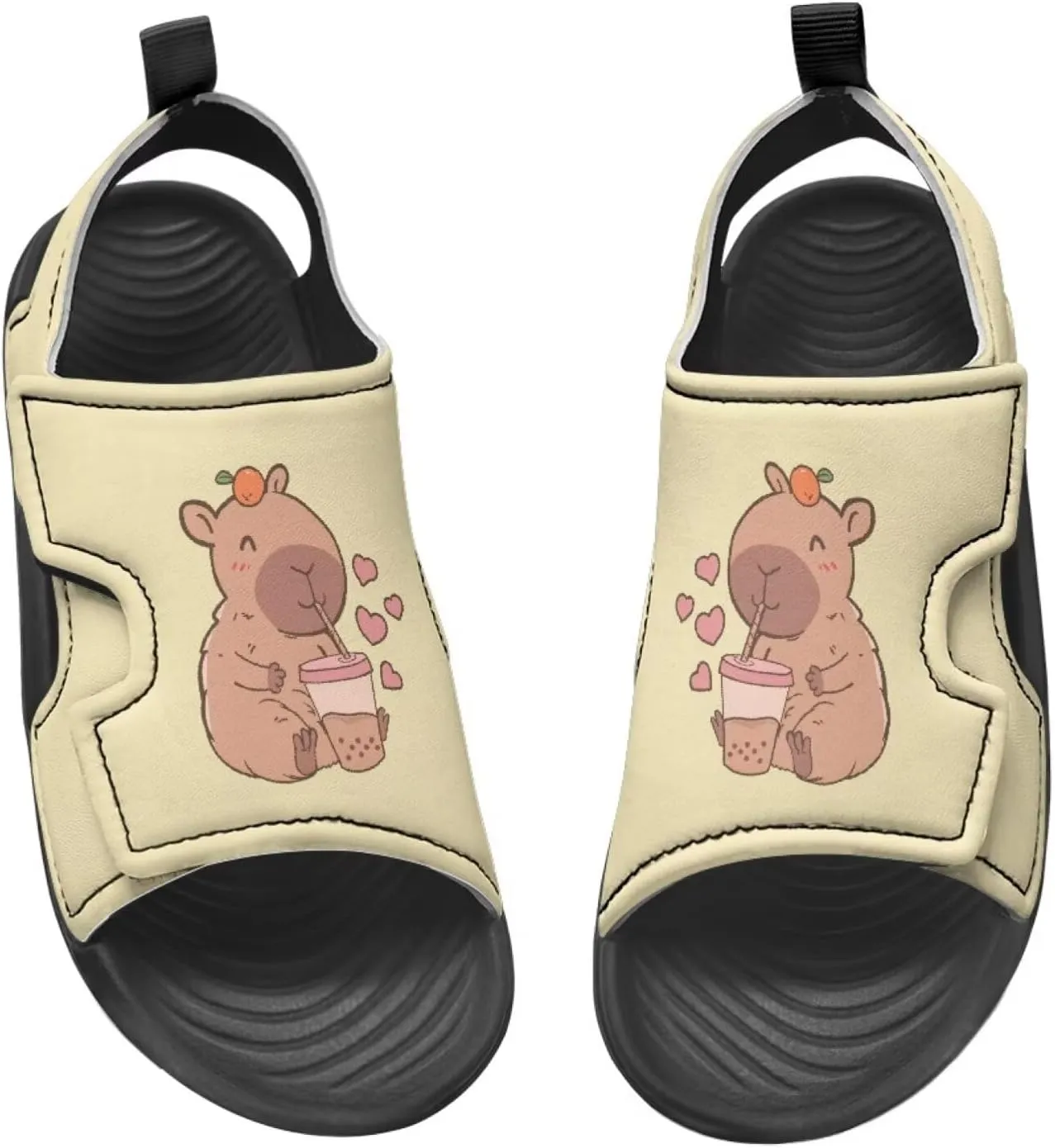 Capybara Sport Sandals for Kids Fashion Cute Summer Water Shoes Quick Dry Open Toe Hiking Walking Sandals for Boys Girls