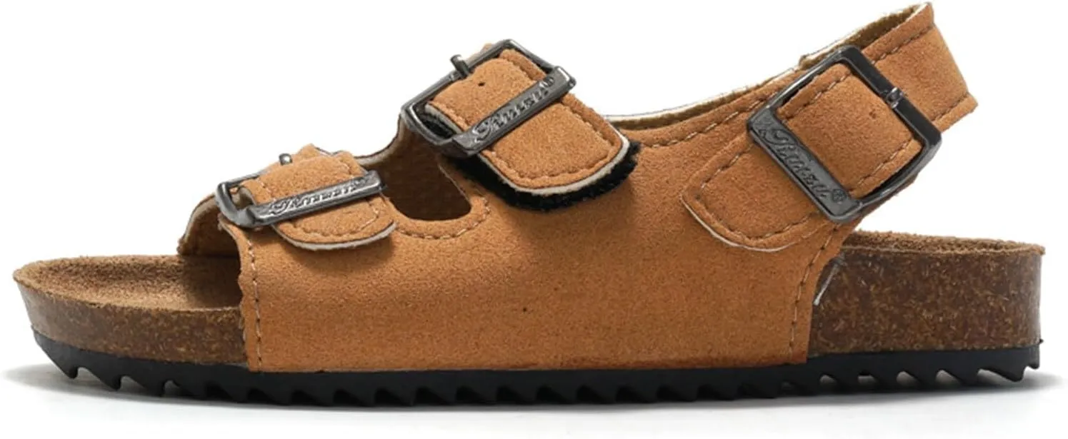 Comfortable Boys Kids Sandals Outdoor Shoes Rui Foot Spring And Summer Children Boys Girls Cork Sandals One Word Shoes Flip Flops Beach Double Ring