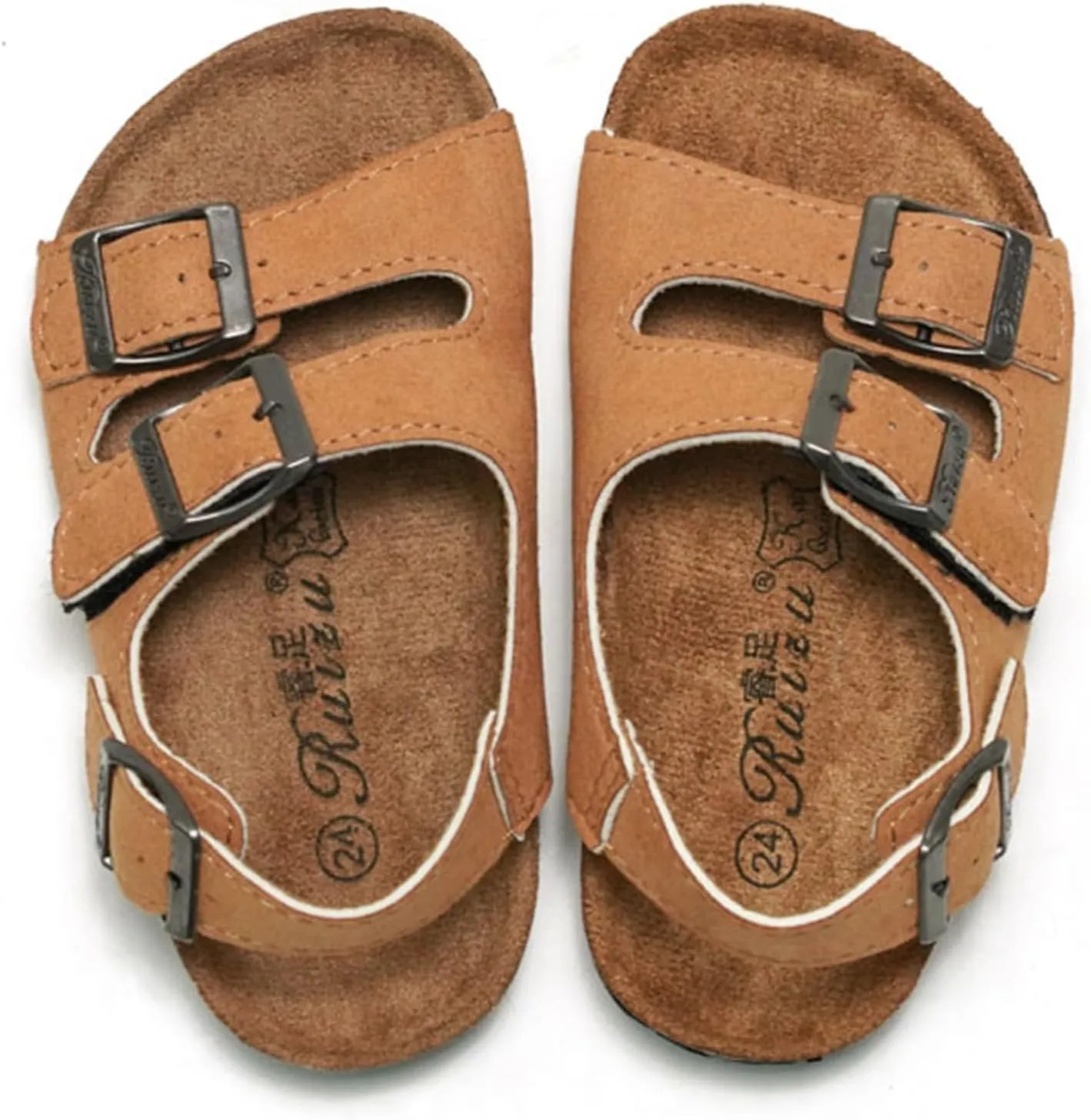 Comfortable Boys Kids Sandals Outdoor Shoes Rui Foot Spring And Summer Children Boys Girls Cork Sandals One Word Shoes Flip Flops Beach Double Ring