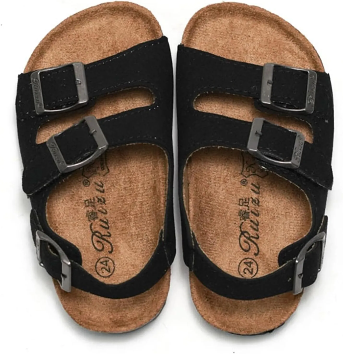 Comfortable Boys Kids Sandals Outdoor Shoes Rui Foot Spring And Summer Children Boys Girls Cork Sandals One Word Shoes Flip Flops Beach Double Ring