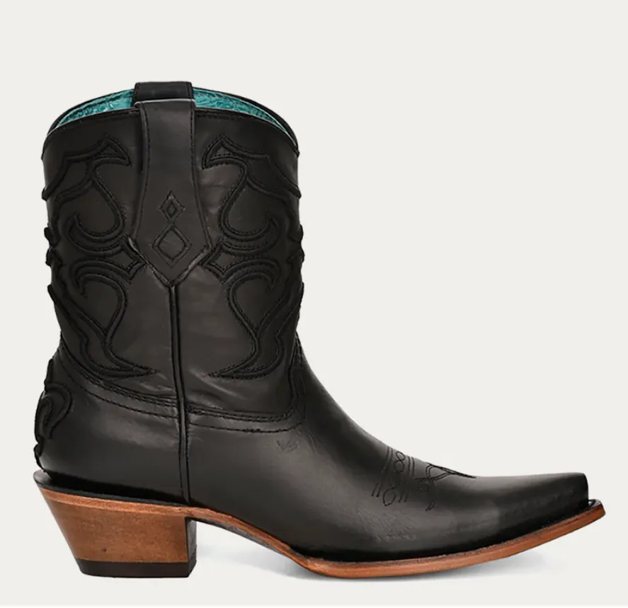CORRAL LADIES SHORTIE BLACK BOOTS STYLE Z5111