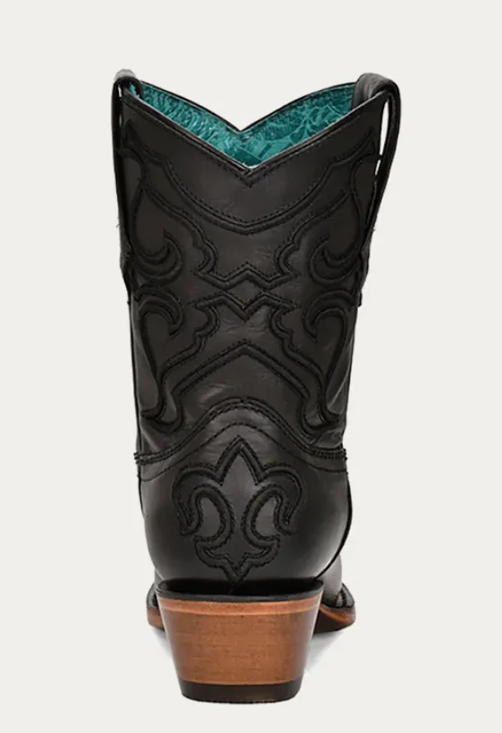 CORRAL LADIES SHORTIE BLACK BOOTS STYLE Z5111