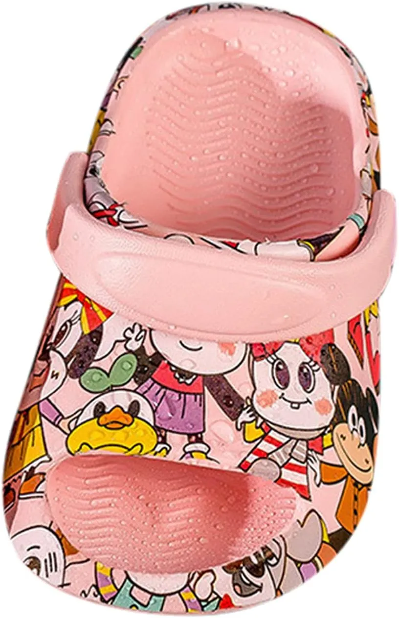 EnJoCho Kids Slippers,Summer Sandals Toddler Baby Boys Girls Cute Cartoon Animal Non-Slip Slippers Beach Shoes (Pink-07#b, 3.5-4Years)