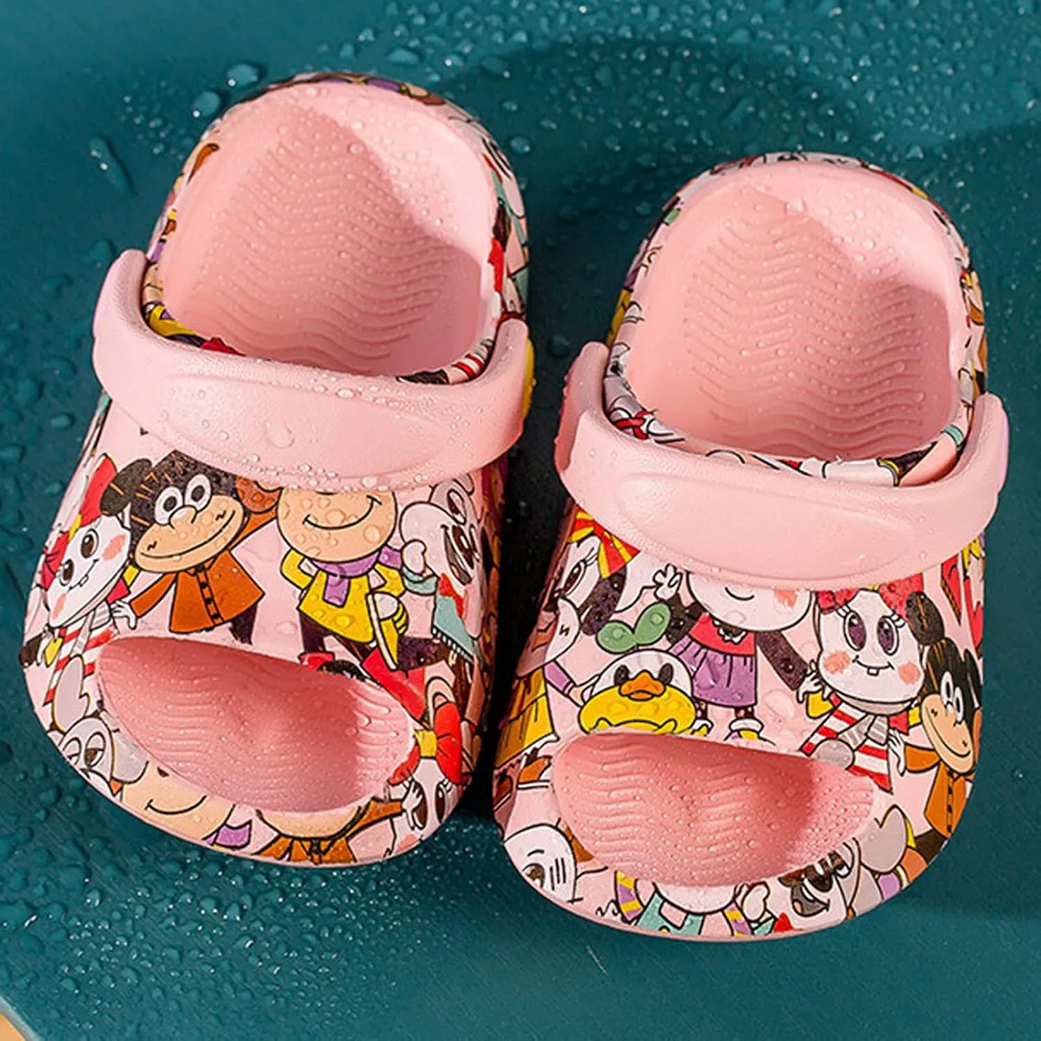 EnJoCho Kids Slippers,Summer Sandals Toddler Baby Boys Girls Cute Cartoon Animal Non-Slip Slippers Beach Shoes (Pink-07#b, 3.5-4Years)