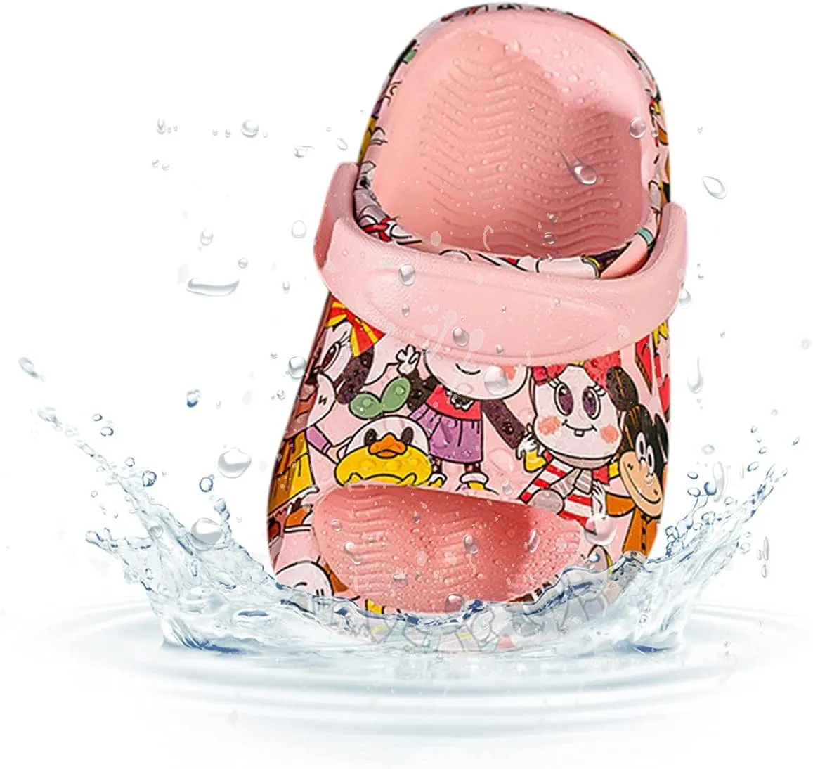 EnJoCho Kids Slippers,Summer Sandals Toddler Baby Boys Girls Cute Cartoon Animal Non-Slip Slippers Beach Shoes (Pink-07#b, 3.5-4Years)