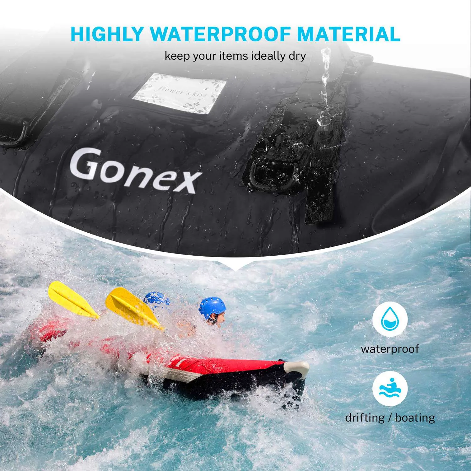 Gonex 60L Large Waterproof Dry Duffle Bag