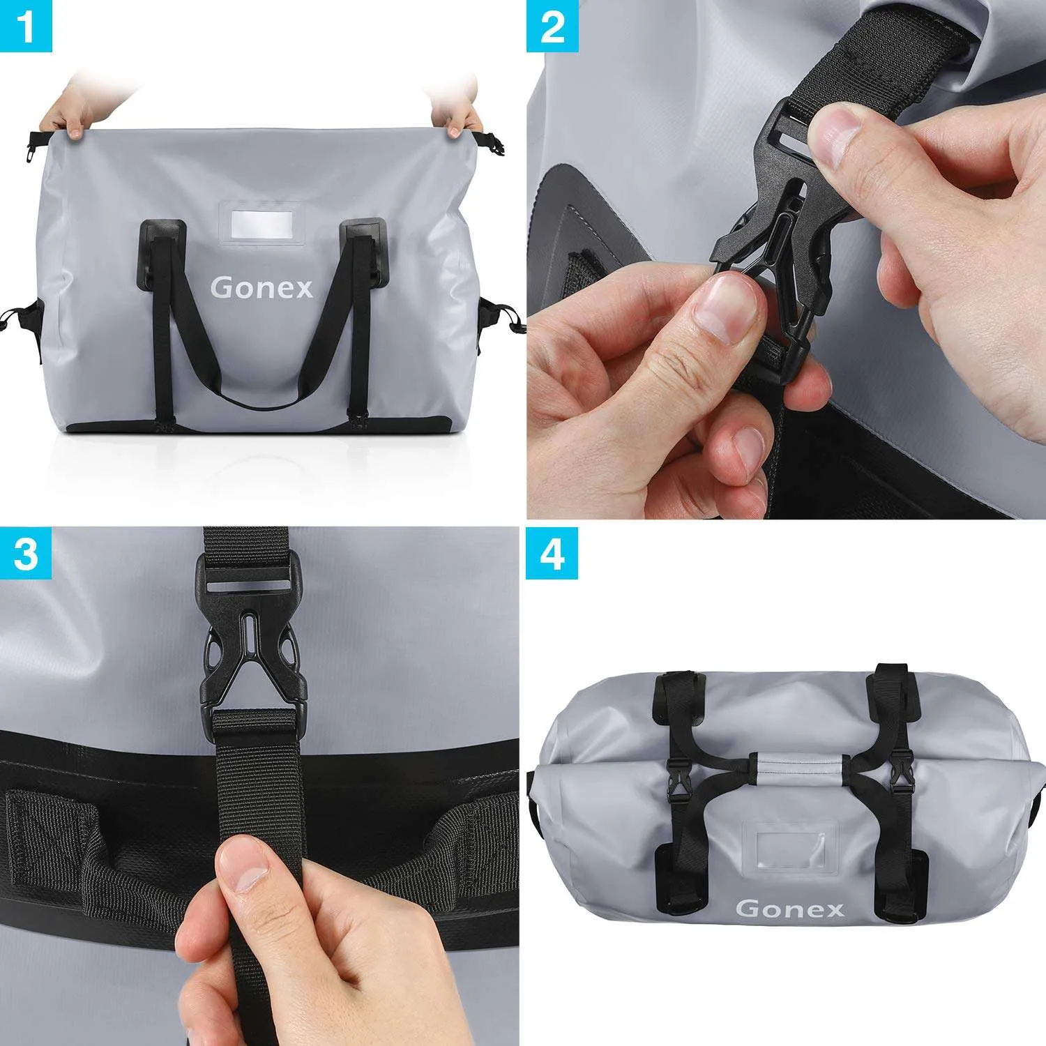 Gonex 60L Large Waterproof Dry Duffle Bag