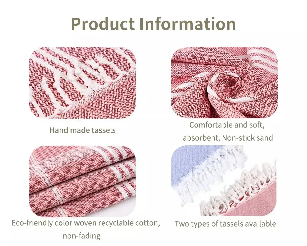 Hooded Turkish Beach Towel Poncho