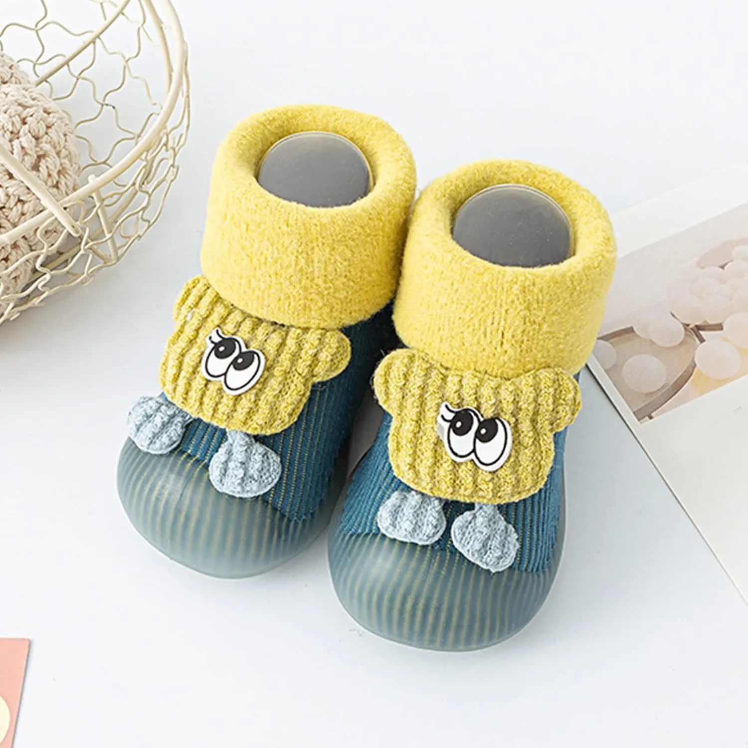 Infant Shoes,Boys Girls Animal Cartoon Socks Shoes Toddler Cute Fleece Warm Floor Socks Non Slip Prewalker B