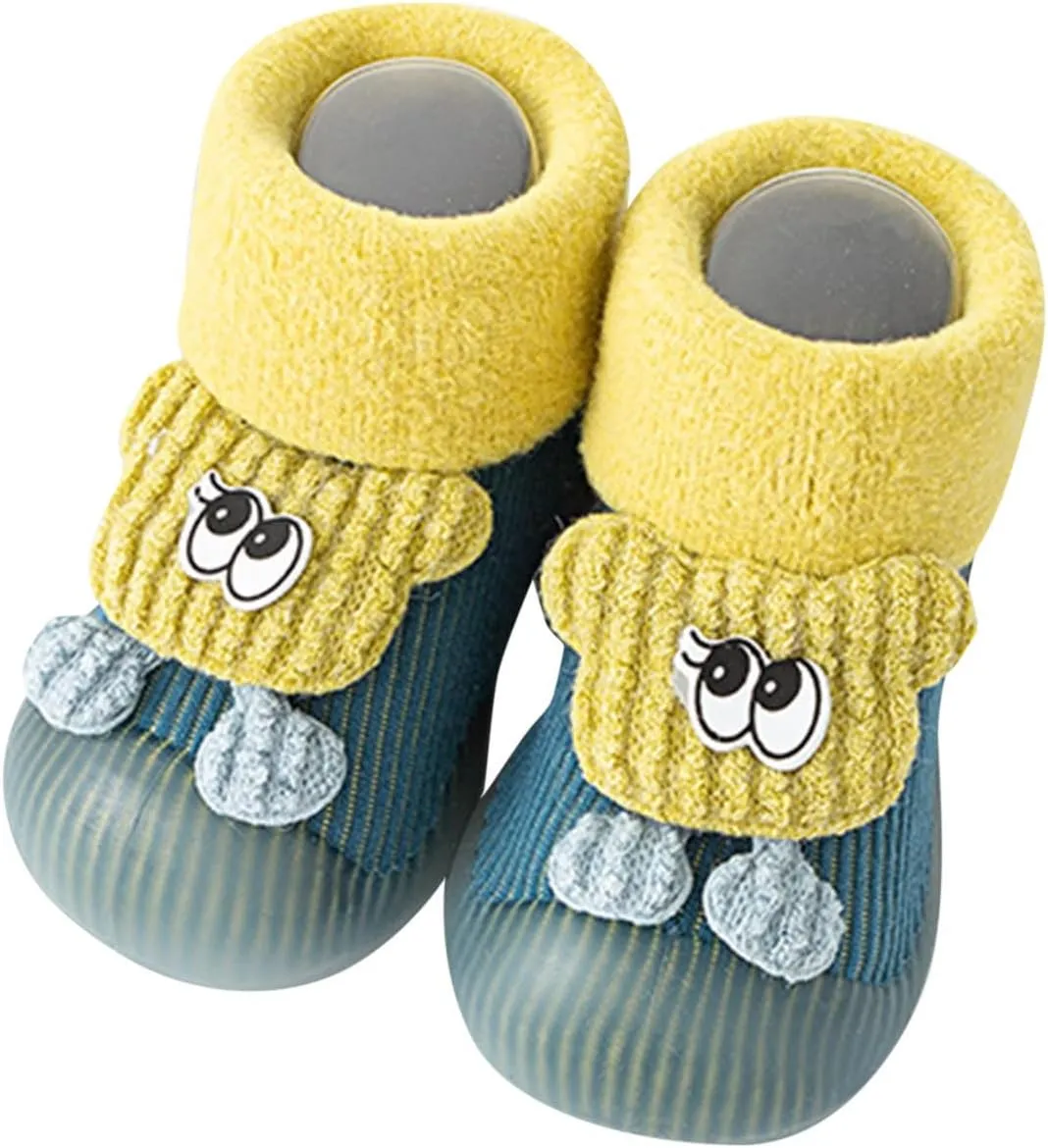 Infant Shoes,Boys Girls Animal Cartoon Socks Shoes Toddler Cute Fleece Warm Floor Socks Non Slip Prewalker B