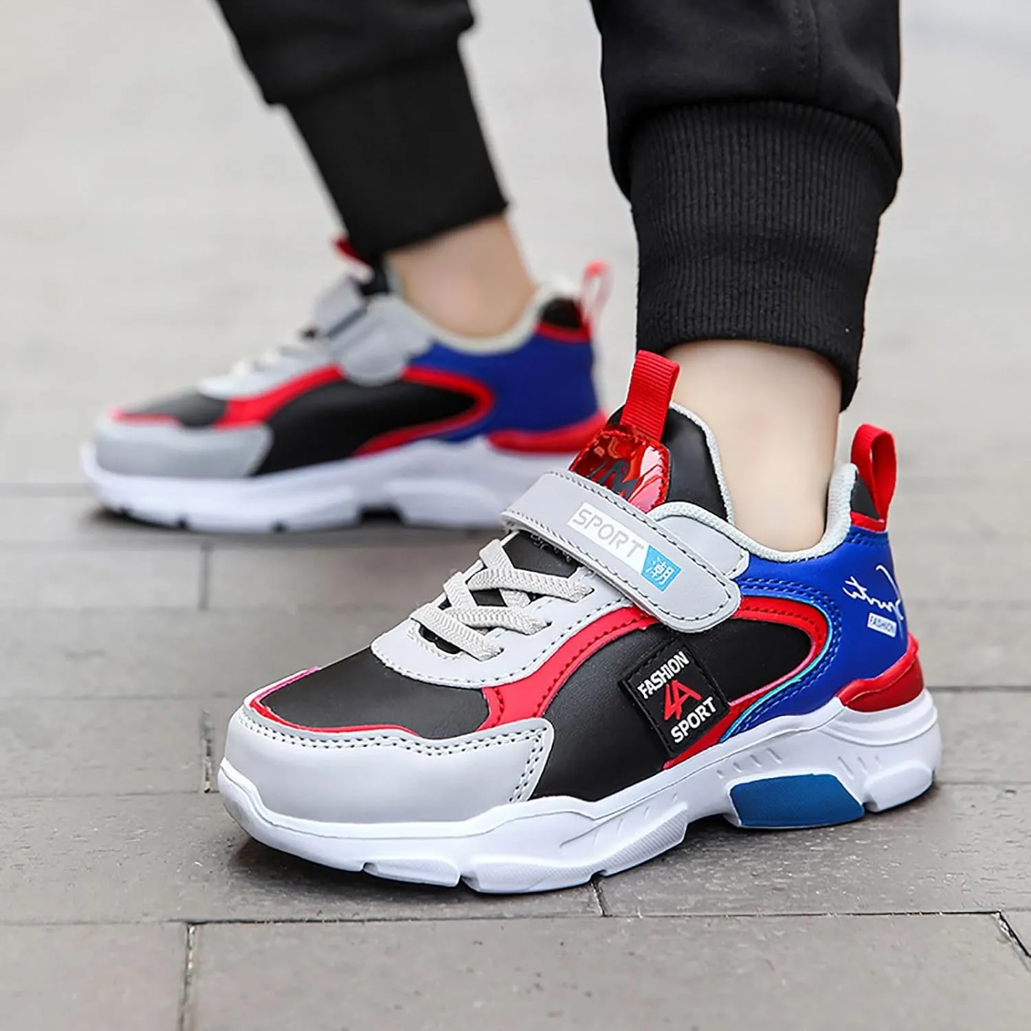 IWIHMIV Running Shoes for Boys Kids Athletic Shoes Kids Tennis Shoes Boys Kids Tennis Running Shoes Lightweight Sneakers