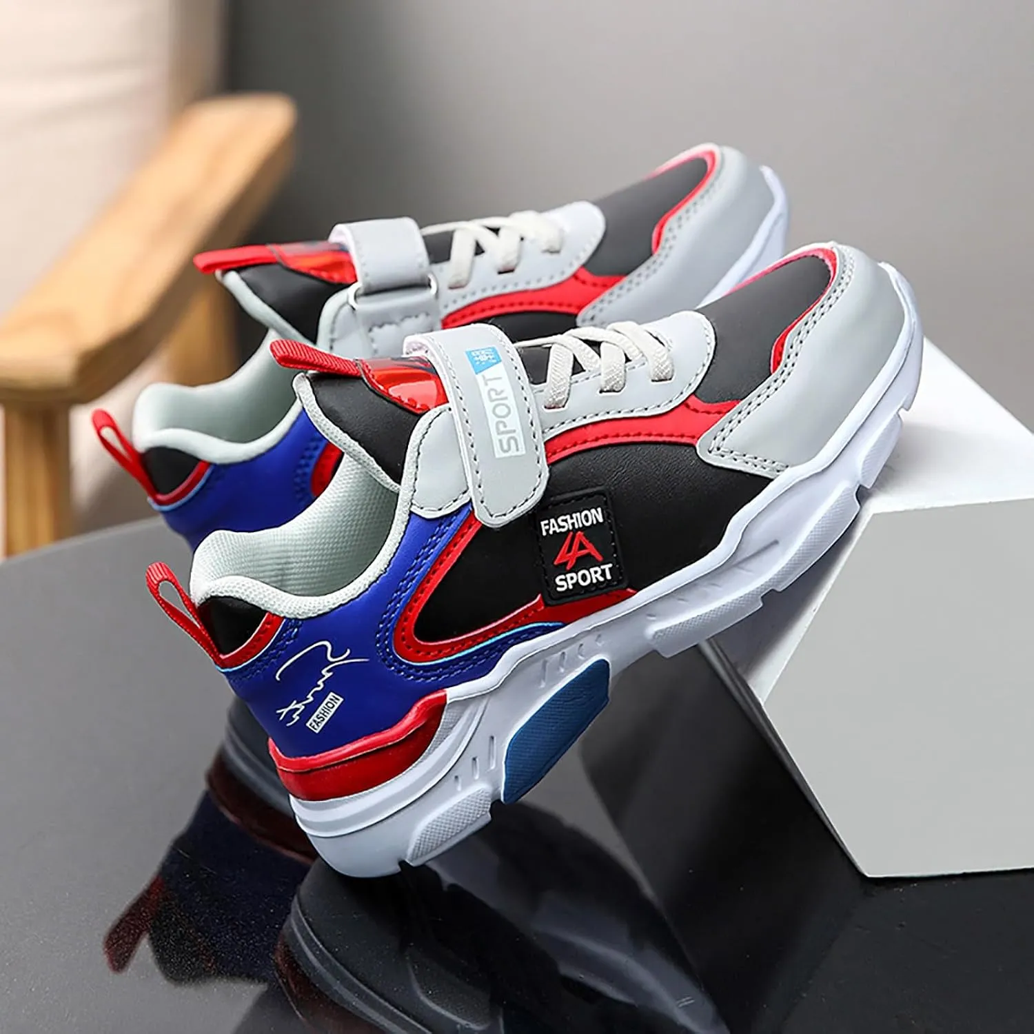 IWIHMIV Running Shoes for Boys Kids Athletic Shoes Kids Tennis Shoes Boys Kids Tennis Running Shoes Lightweight Sneakers