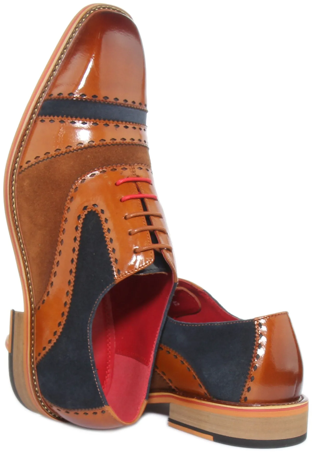 Justinreess England Ollie In Brown Blue For Men