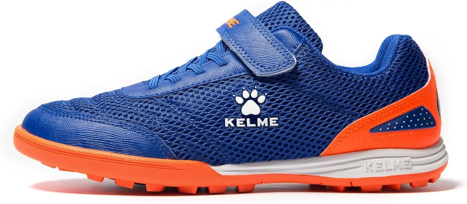 KELME Laceless Soccer Cleats Youth and Kids ?C Futsal or Turf Soccer Shoes for Boys/Girls ?C Indoor or Outdoor Velcro Football Boots