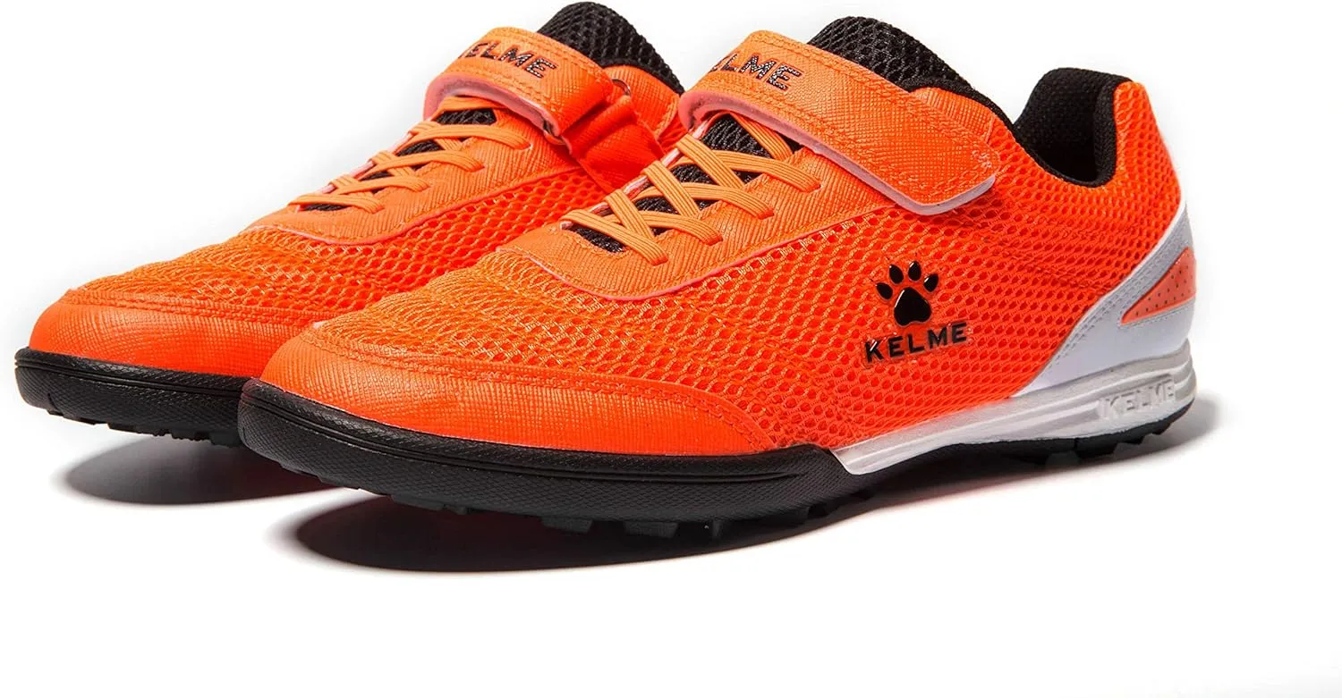 KELME Laceless Soccer Cleats Youth and Kids ?C Futsal or Turf Soccer Shoes for Boys/Girls ?C Indoor or Outdoor Velcro Football Boots