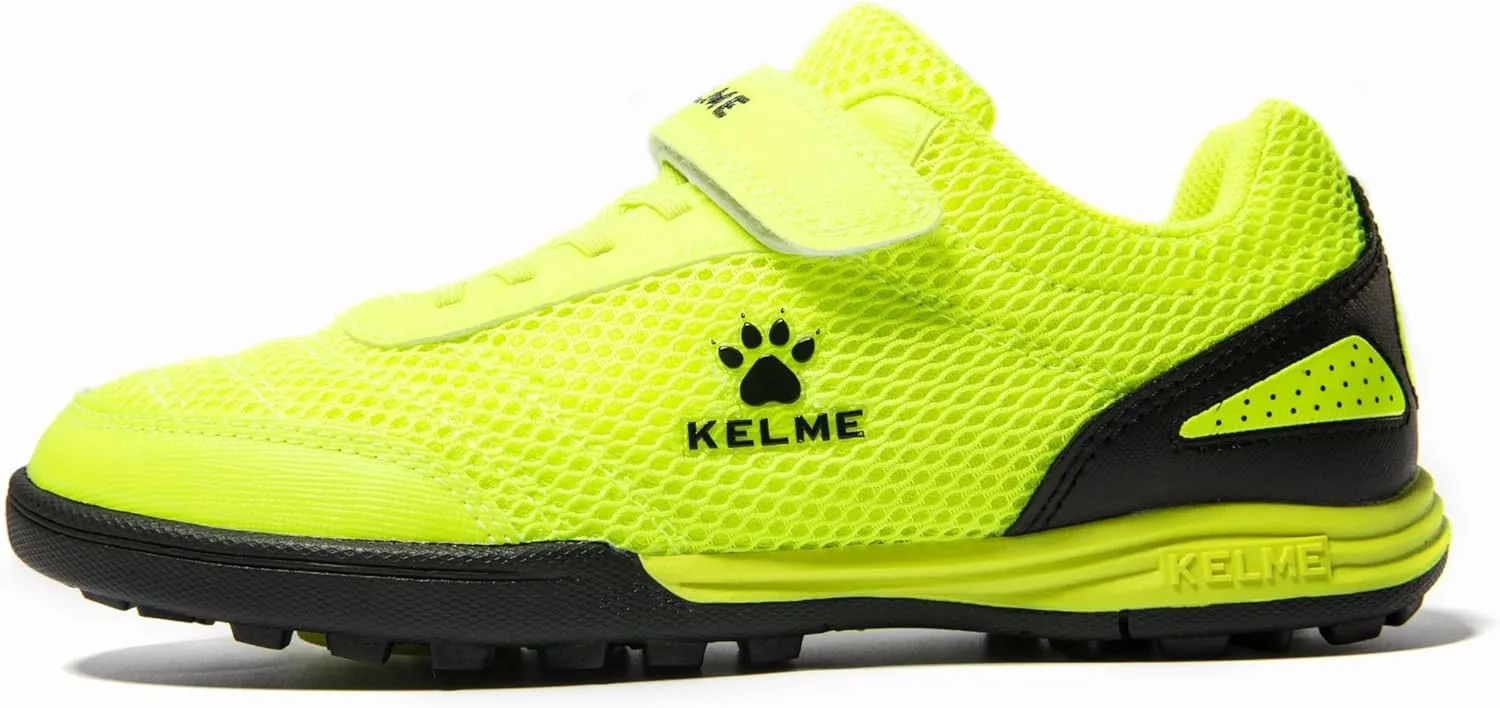 KELME Laceless Soccer Cleats Youth and Kids ?C Futsal or Turf Soccer Shoes for Boys/Girls ?C Indoor or Outdoor Velcro Football Boots