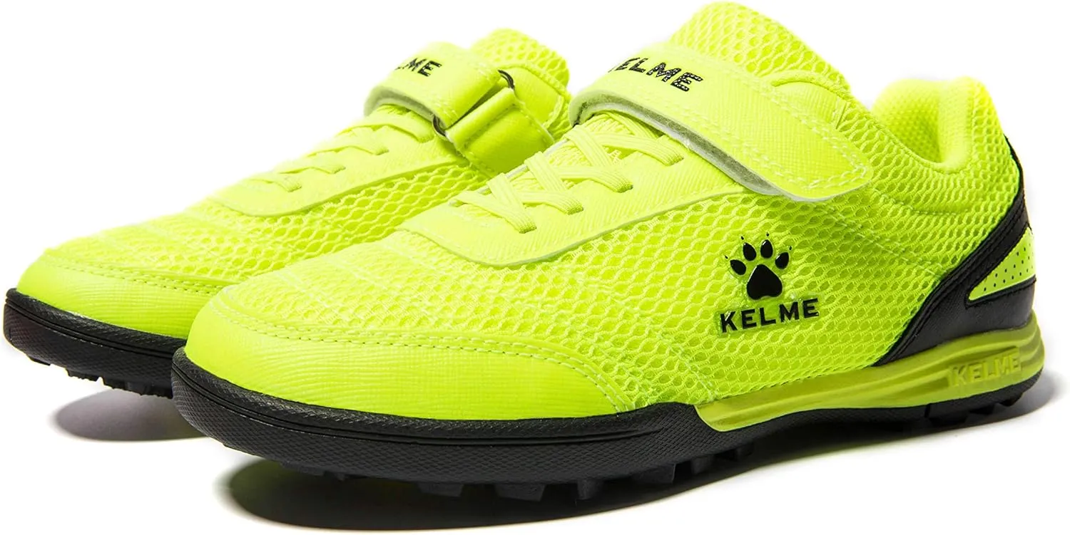 KELME Laceless Soccer Cleats Youth and Kids ?C Futsal or Turf Soccer Shoes for Boys/Girls ?C Indoor or Outdoor Velcro Football Boots