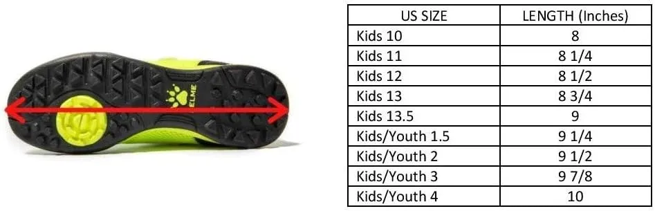KELME Laceless Soccer Cleats Youth and Kids ?C Futsal or Turf Soccer Shoes for Boys/Girls ?C Indoor or Outdoor Velcro Football Boots