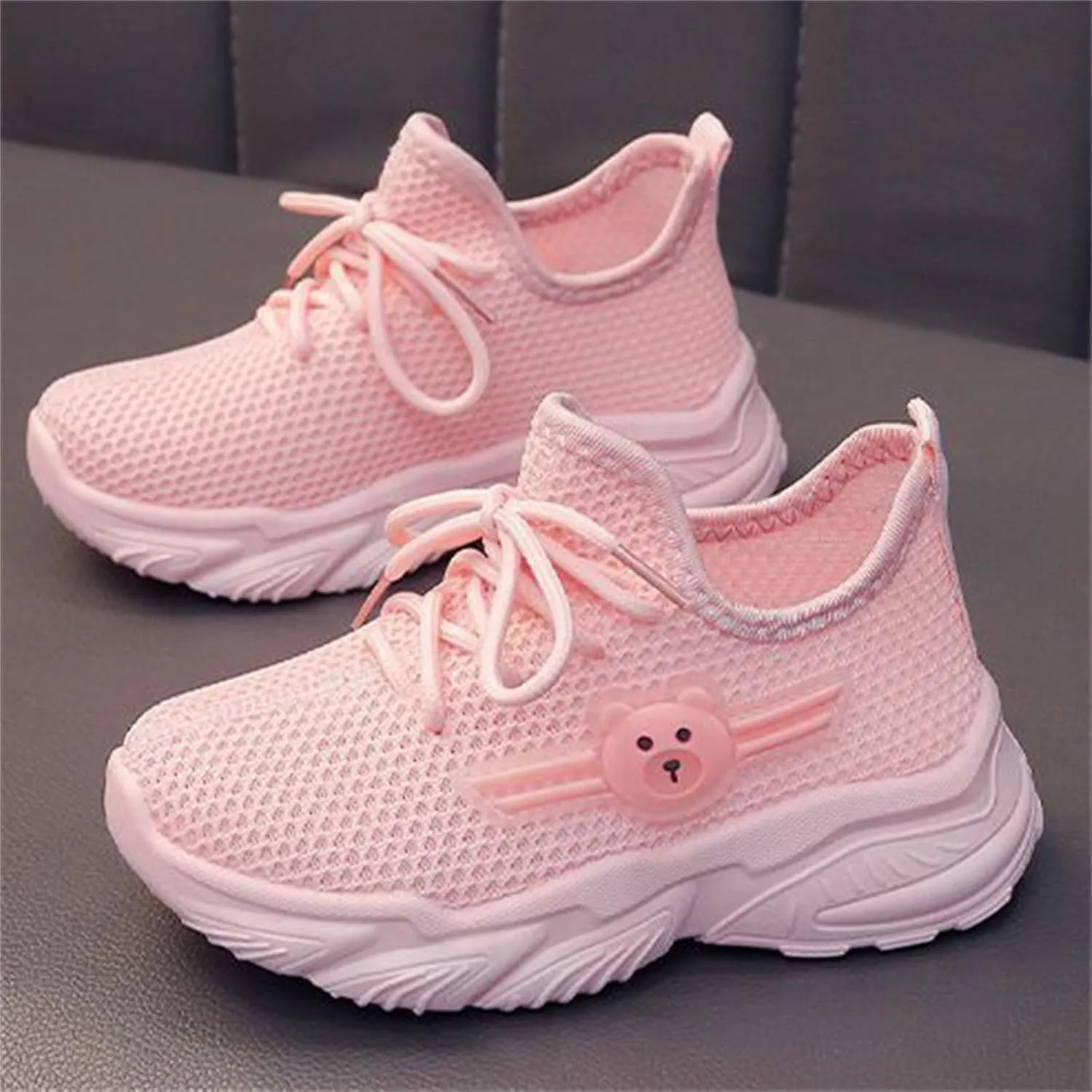Kids Cozy Tennis Running Shoes Lightweight Slip On Sneakers Casual Sports Workout Shoes Running Walking Flat Shoes