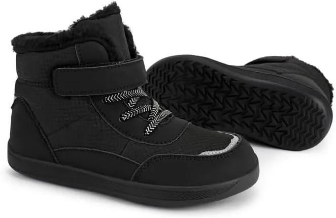 Kids Snow Boots Boys Girls Winter Boots Waterproof Outdoor High Top Shock Absorption Non-Slip Fully Fur Lined Casual Lightweight Hiking Boot