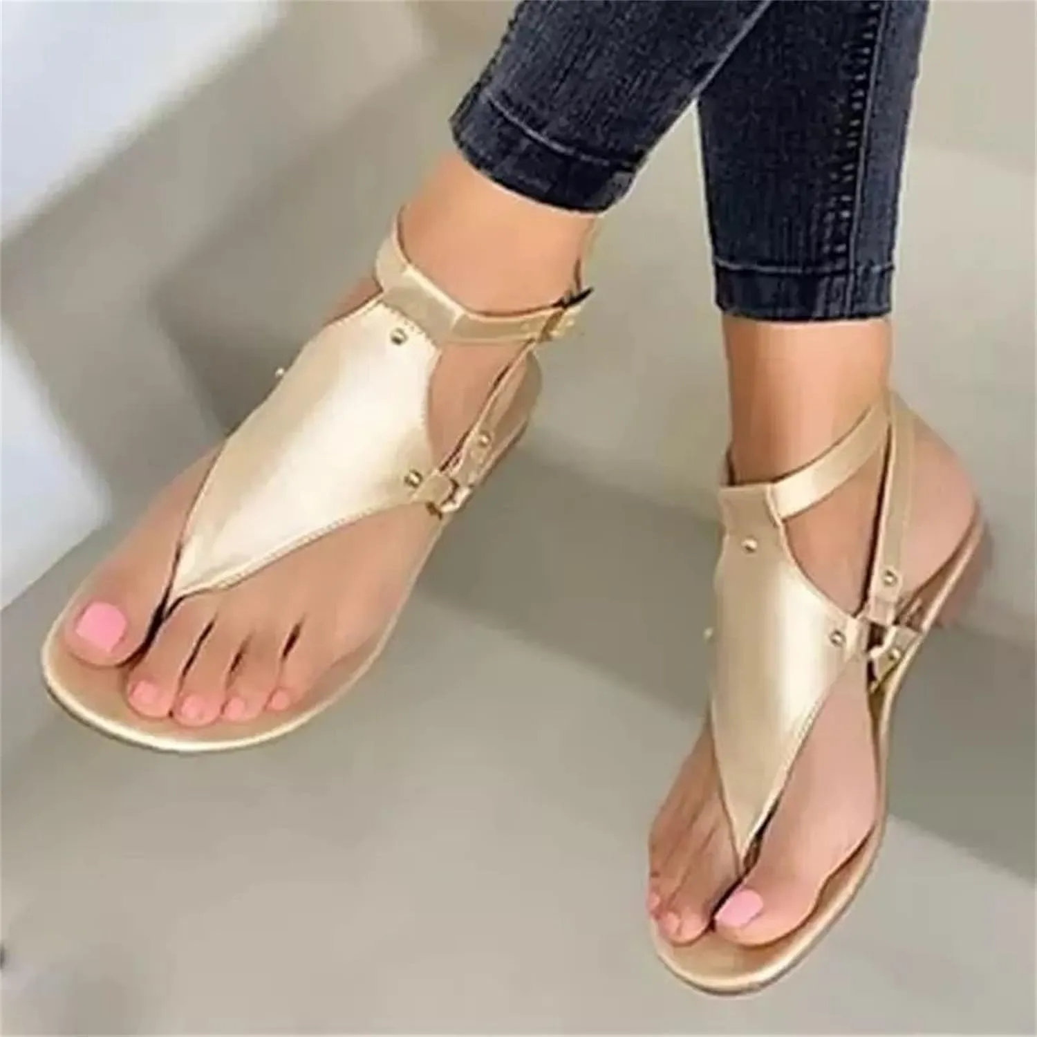 Ladmiple Sandals for Women Dressy,Womens Fashion 2023 Flip Flops Gladiator Sandals Roman Casual Beach Flat Sandal Shoes