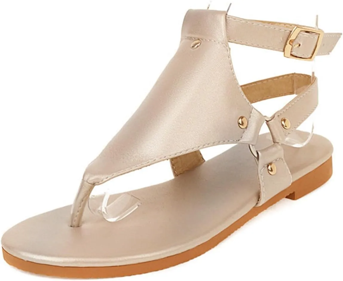 Ladmiple Sandals for Women Dressy,Womens Fashion 2023 Flip Flops Gladiator Sandals Roman Casual Beach Flat Sandal Shoes