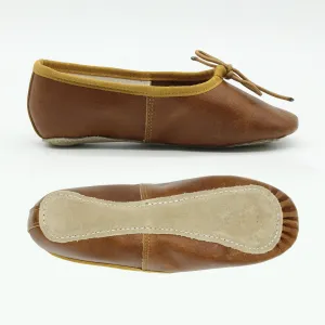 Leather Ballet Shoes (Tan)