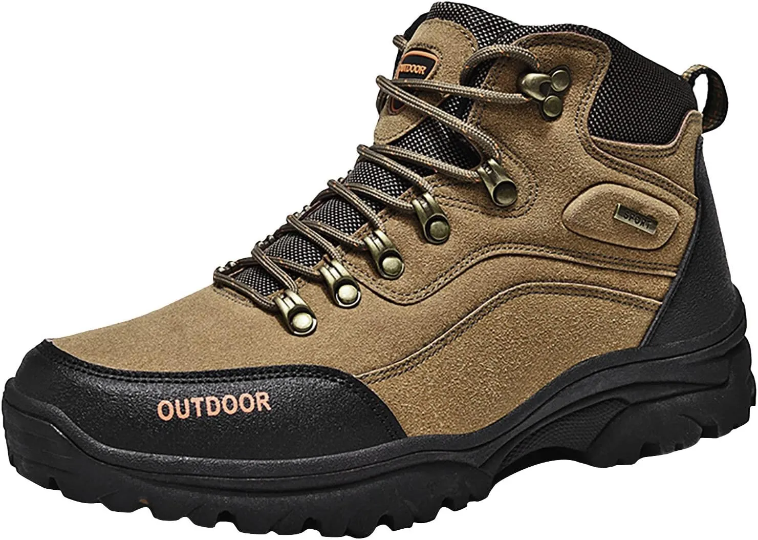 Lightweight Mens Hiking Boots Breathable Waterproof Outdoor Sport Shoes Non-slip and Wear-resistant Male Climbing Boot