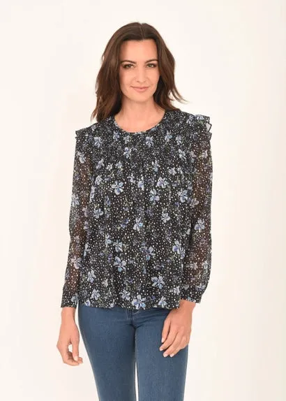 Londyn Boho Smocked Long Sleeve Top