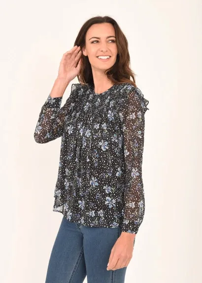 Londyn Boho Smocked Long Sleeve Top