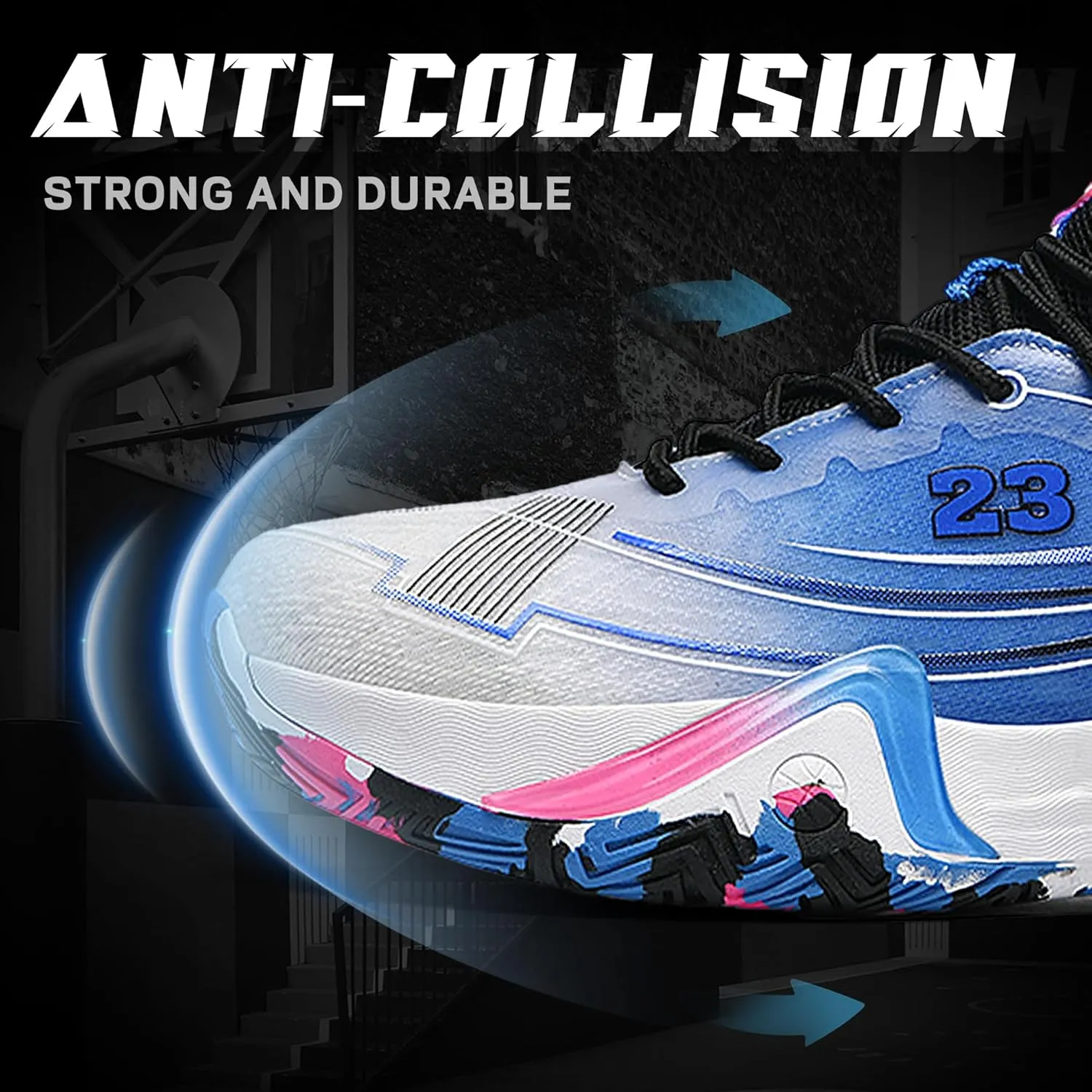 Men Basketball Shoes Anti Slip Breathable Fashionable Outdoor Sports Shoes Training Shoes