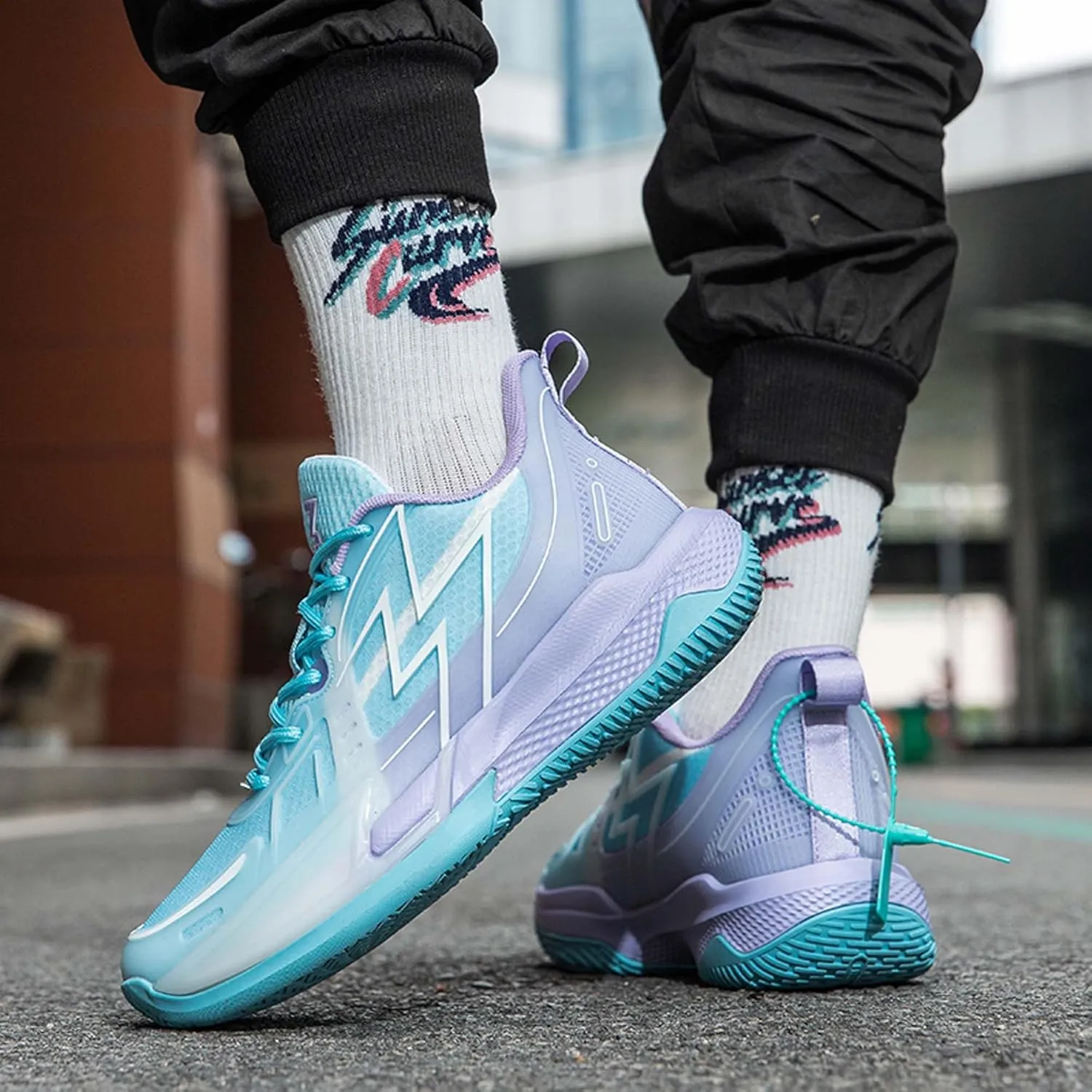 Middle School and Youth Basketball Shoes, Unisex Fashion Sports Basketball Shoes, Breathable Outdoor Cushioning Sports Shoes