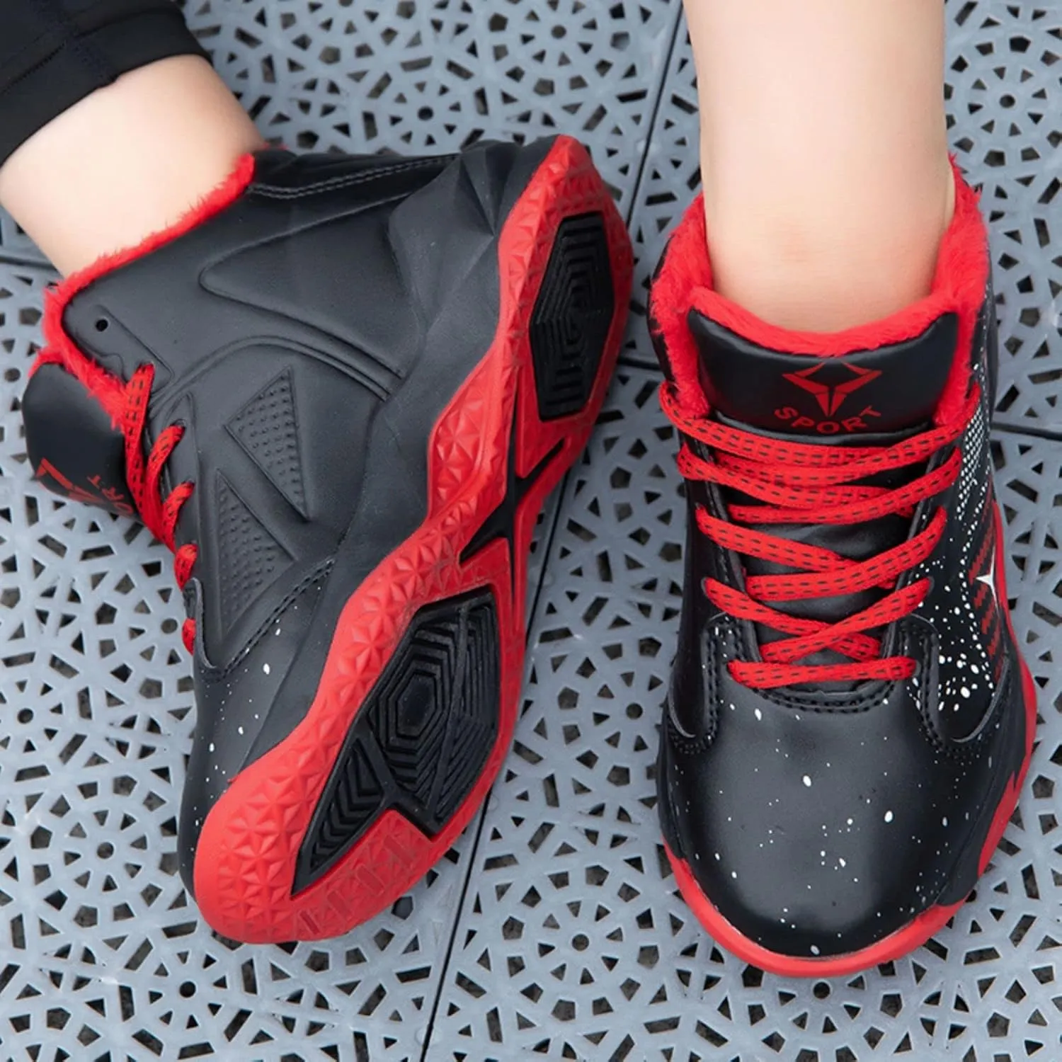 New Plush Fashion Children's Basketball Shoes