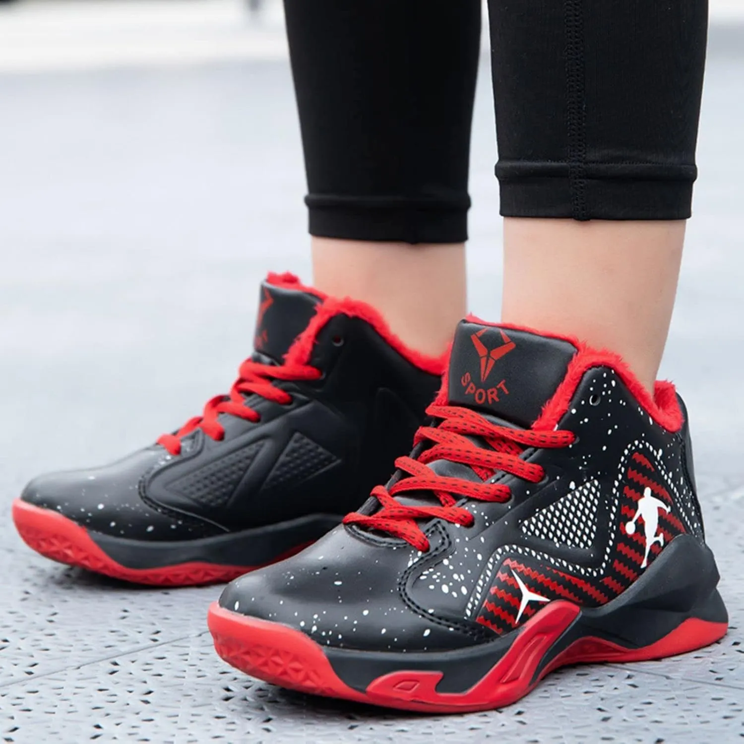 New Plush Fashion Children's Basketball Shoes
