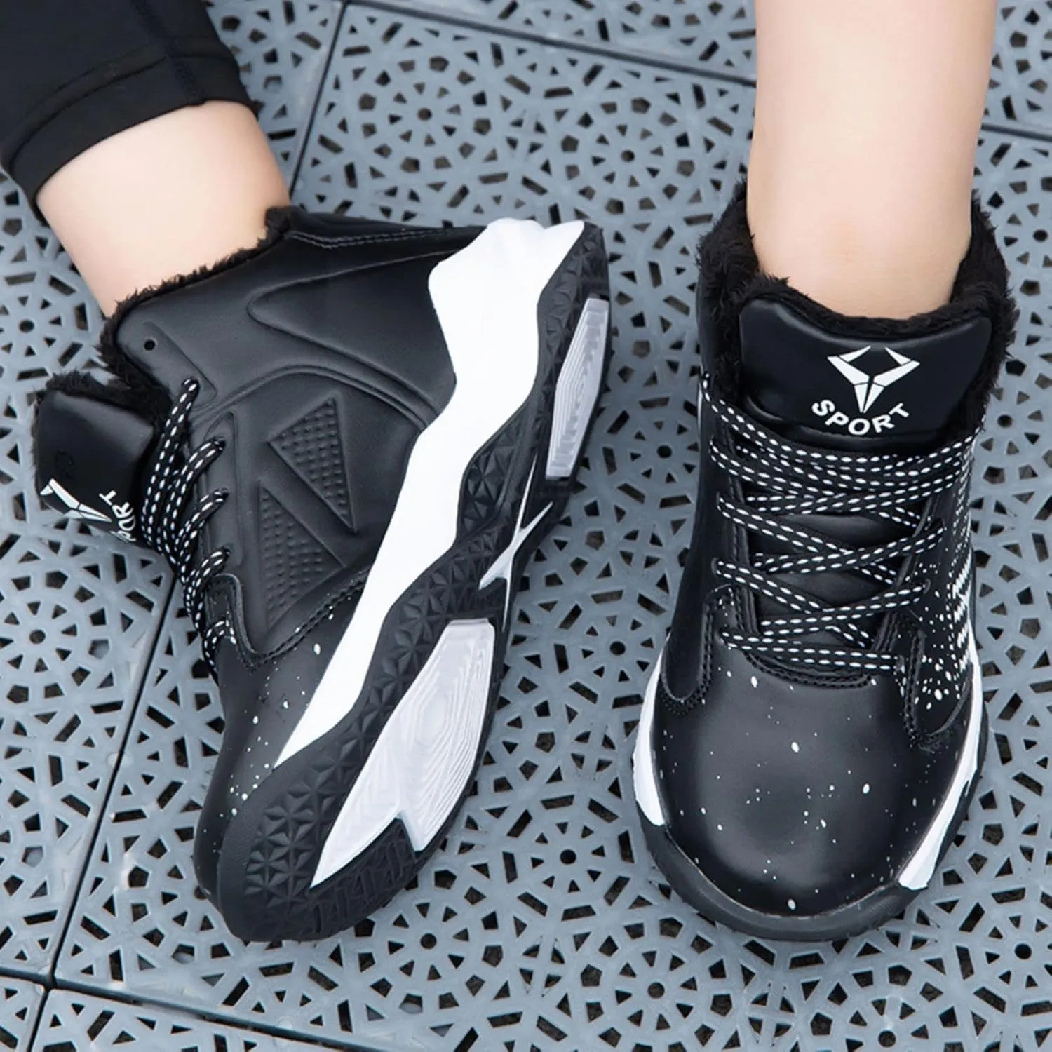New Plush Fashion Children's Basketball Shoes