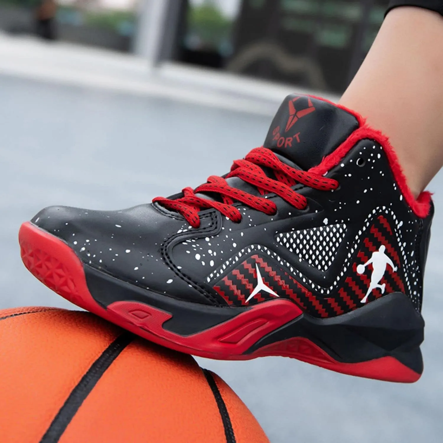 New Plush Fashion Children's Basketball Shoes