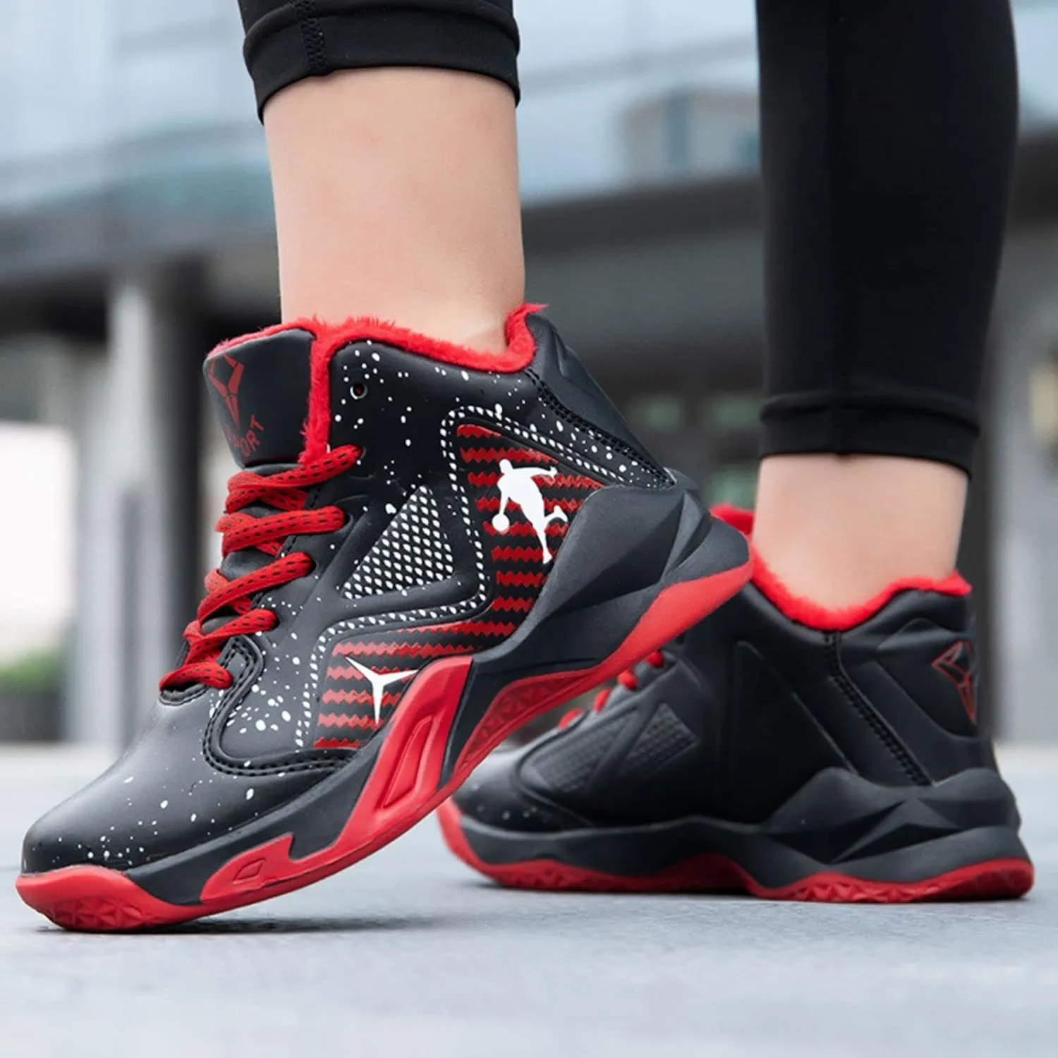 New Plush Fashion Children's Basketball Shoes