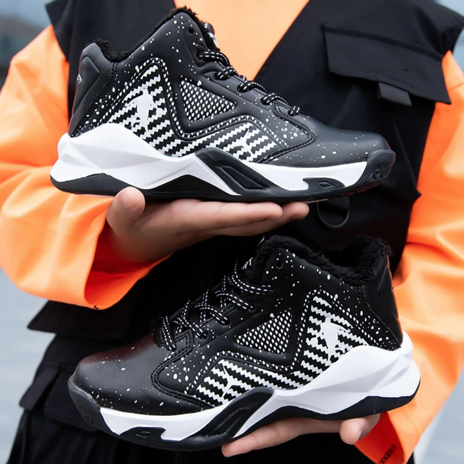 New Plush Fashion Children's Basketball Shoes