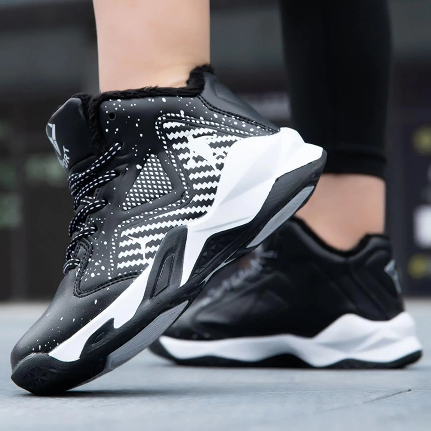 New Plush Fashion Children's Basketball Shoes