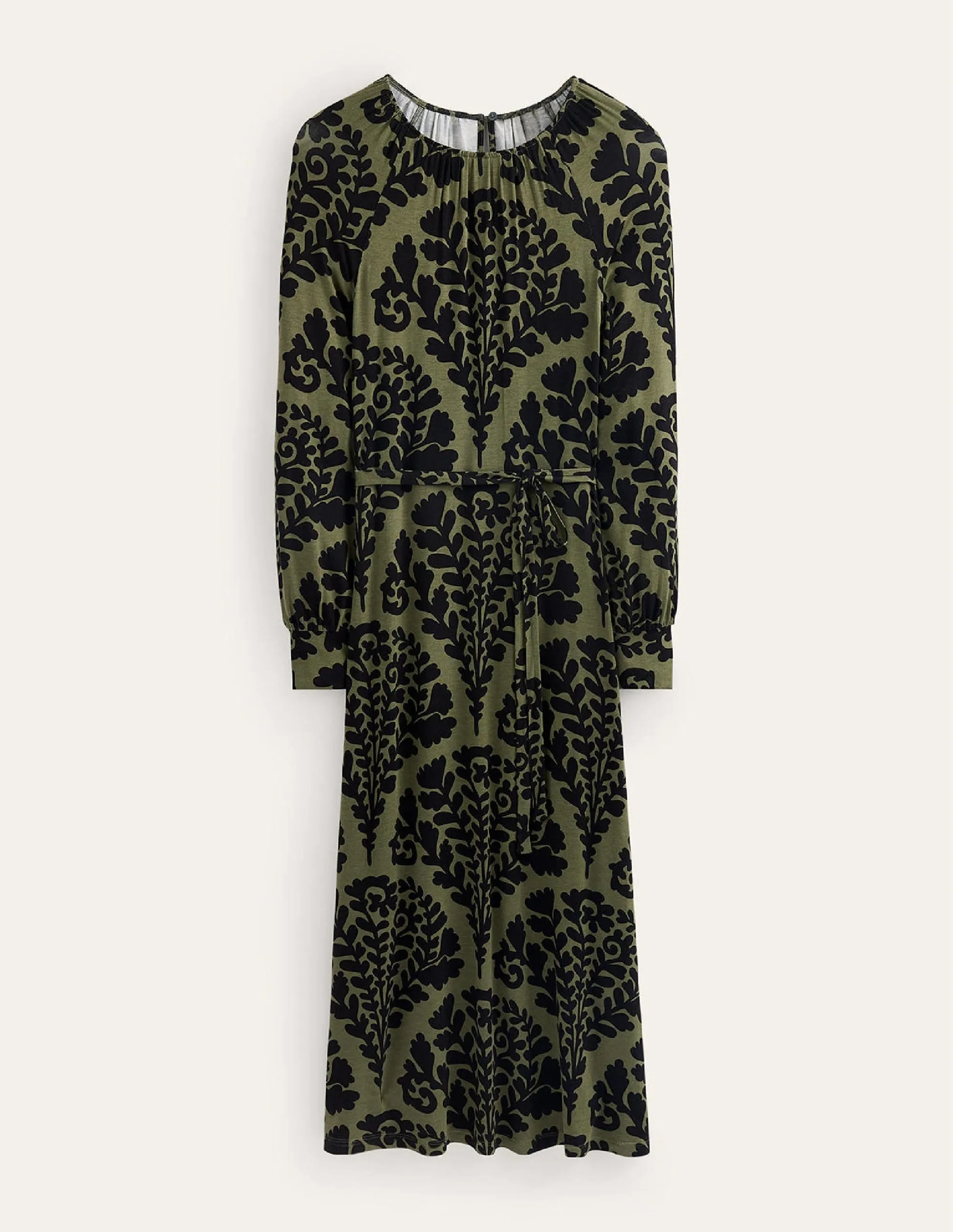Placement Print Maxi Dress-Spruce, Blossomy