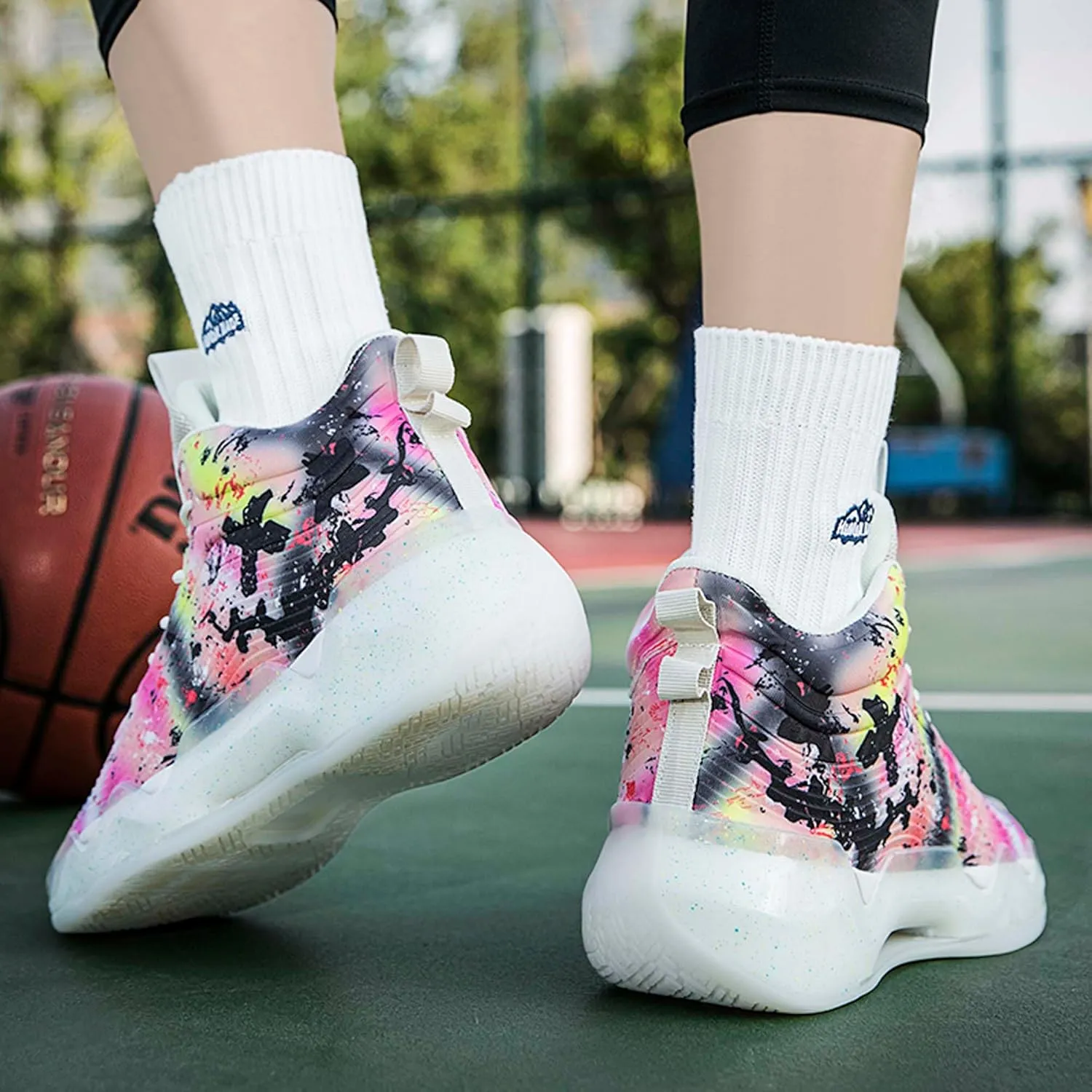 Practical Hiking Leisure Travel Basketball Shoes, Durable Sports Shoes for Competitive Training, Fashionable Breathable Mesh Basketball Shoes